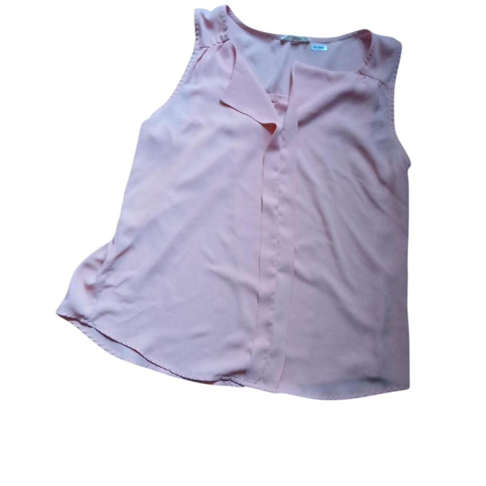 Peach Sleeveless Blouse